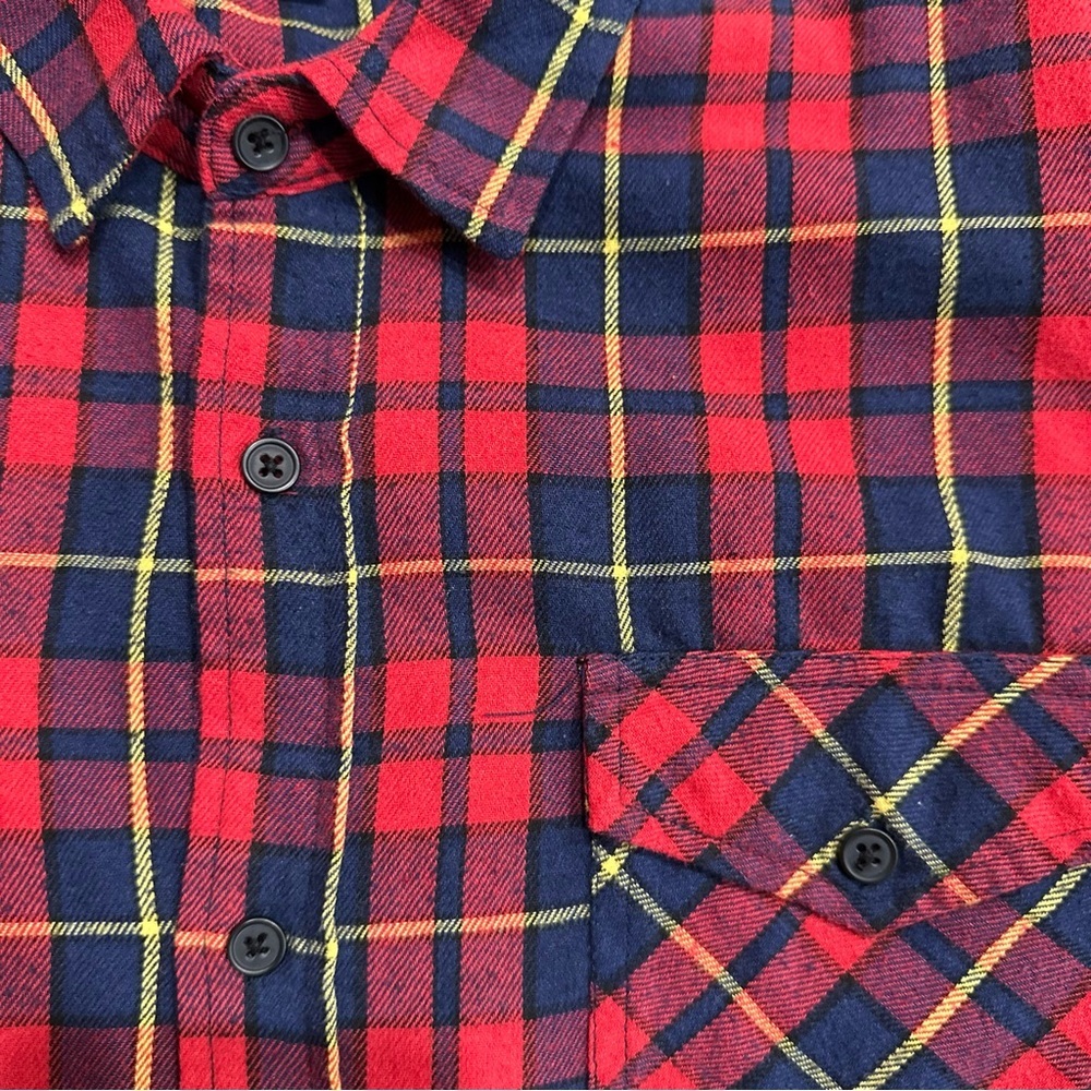 Rue 21 Carbon Men's Flannel Red Plaid Button-Up Shirt X-large - Picture 3 of 6